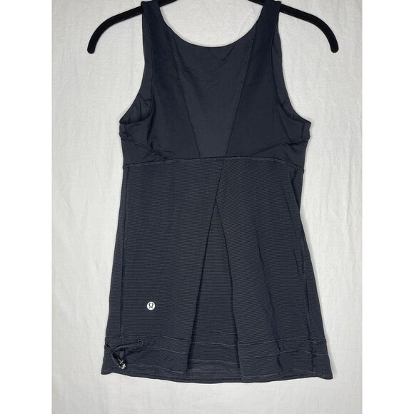 Lululemon Black Athletic Drawstring Hem Tank Top Size 0 - Picture 4 of 8